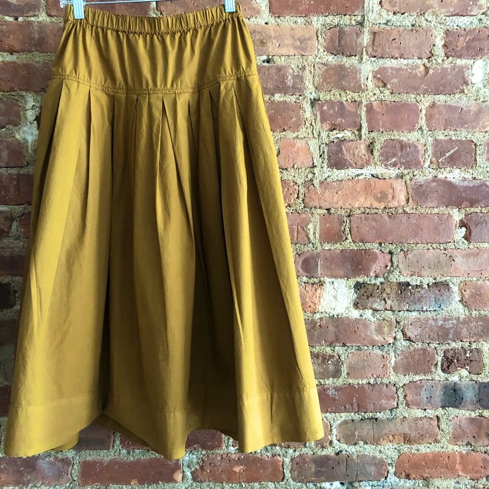 Alex Mill Pull-on Skirt in Paper Poplin - Caramel